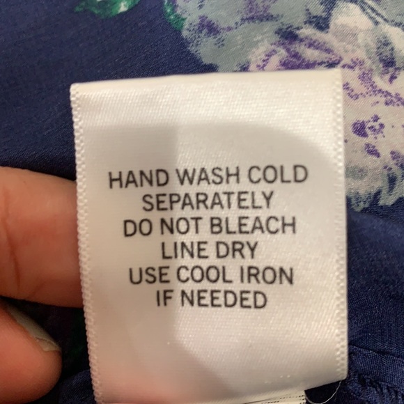 {41 Hawthorn}Sz S Mixed Material Navy Floral Tank - Picture 6 of 6